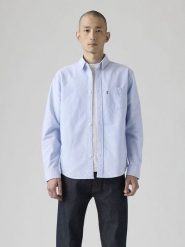 Levi's Koszula - Regular fit - w kolorze błękitnym rozmiar: XXL. Niebieskie koszule męskie Levi's, s, bez wzorów, z bawełny, bez kołnierzyka, bez ramiączek. Za 119.95 zł.