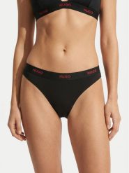 HUGO Stringi 50557101 Czarny. Czarne stringi damskie Hugo, xs, bez wzorów, z bawełny. Za 89.99 zł.