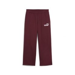 Spodnie spodnie o prostym kroju Essentials Nature 2.0 Comfort z logo PUMA. Czerwone spodnie materiałowe damskie Puma, bez wzorów, eleganckie. Za 219.00 zł.