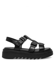 Lasocki Sandały WB-TAMMY-14 Czarny. Czarne sandały damskie Lasocki, bez wzorów, ze skóry, bez obcasa, na płaskiej podeszwie. Za 169.99 zł.