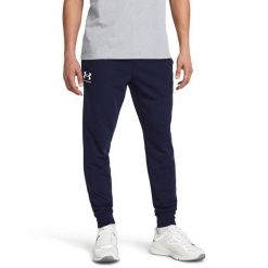 Spodnie dresowe męskie Under Armour Rival Terry Jogger L. Niebieskie spodnie dresowe męskie Under Armour, bez wzorów, z dresówki. Za 145.29 zł.