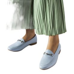 Niebieskie mokasyny Vinceza. Niebieskie mokasyny damskie z tworzywa sztucznego. Za 84.66 zł.