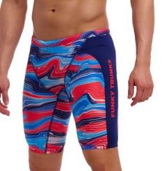 Spodenki do pływania Jammery Funky Trunks Wave Craze. Brązowe kąpielówki męskie FUNKY TRUNKS, m, bez wzorów, z elastanu, do pływania. Za 219.00 zł.