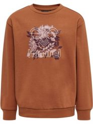Bluza dziewczęca Hummel Liva. Brązowe bluzy z kapturem damskie HUMMEL, na jesień, z bawełny. Za 173.35 zł.