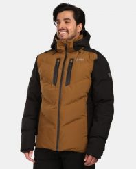 Męska kurtka narciarska Kilpi SKIMMIO-M. Brązowe kurtki narciarskie i snowboardowe damskie Kilpi, l, bez wzorów, z materiału, z kapturem, narciarskie. Za 525.33 zł.