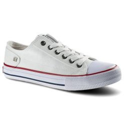 Białe Trampki Big Star Damskie Stylowe Półbuty. Białe półbuty damskie Big Star, bez wzorów, z gumy, biznesowe, bez obcasa, na płaskiej podeszwie. Za 109.00 zł.