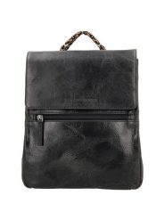 HIDE & STITCHES Skórzany plecak w kolorze czarnym - 23 x 26 x 9 cm rozmiar: onesize. Czarne plecaki damskie HIDE & STITCHES, bez wzorów, z materiału. Za 252.99 zł.