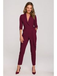 Stylove Kombinezon w kolorze bordowym rozmiar: L. Czerwone kombinezony damskie Stylove, l, bez wzorów, z tkaniny, bez kołnierzyka, bez ramiączek. Za 339.95 zł.