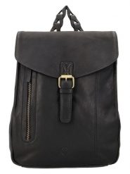 HIDE & STITCHES Skórzany plecak w kolorze czarnym - 25 x 32 x 12 cm rozmiar: onesize. Czarne plecaki damskie HIDE & STITCHES, bez wzorów, z materiału. Za 252.99 zł.