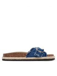 JENNY Klapki LB-P1629 Granatowy. Niebieskie klapki damskie Jenny, bez wzorów, z materiału, bez obcasa. Za 99.99 zł.