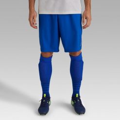 Spodenki piłkarskie Kipsta Viralto Club. Niebieskie szorty męskie KIPSTA, bez wzorów, z elastanu, sportowe. Za 39.99 zł.