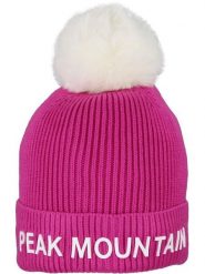 Peak Mountain Czapka "Maitresse" w kolorze różowo-białym rozmiar: onesize. Różowe czapki zimowe damskie Peak Mountain, prążkowane. Za 113.36 zł.