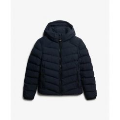 Damska kurtka bez rękawów Superdry Fuji. Niebieskie kurtki damskie Superdry., bez wzorów, z puchu, bez kaptura. Za 556.95 zł.