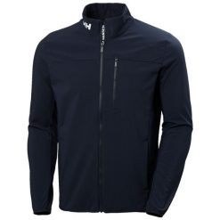 Kurtka Helly Hansen crew softshell 2.0. Niebieskie kurtki męskie Helly Hansen, bez wzorów, z softshellu, sportowe, bez kaptura. Za 633.45 zł.