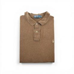 Second life - Koszulka polo męska z krótkim rękawem - Stan bardzo dobry. Brązowe koszulki polo męskie Ralph Lauren, m, bez wzorów, bez ramiączek. Za 126.86 zł.