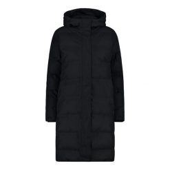 Długa kurtka puchowa z kapturem damska CMP. Zielone kurtki damskie CMP, l, bez wzorów, z puchu, z kapturem. W wyprzedaży za 384.99 zł.