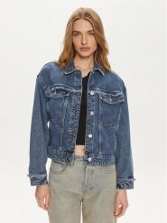 Pieces Kurtka jeansowa Alfi 17148808 Niebieski Regular Fit. Niebieskie kurtki damskie Pieces, xl, bez wzorów, z bawełny, bez kaptura. W wyprzedaży za 109.99 zł.