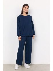 Soyaconcept Spodnie "Banu" w kolorze granatowym rozmiar: M. Niebieskie spodnie materiałowe damskie Soyaconcept, bez wzorów, z materiału, z podwyższonym stanem. Za 131.43 zł.