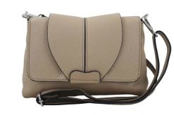Listonoszka skórzana BARBERINI'S beżowa 953-2. Brązowe shopper bag damskie Barberinis, z aplikacjami, ze skóry, małe, zdobione, bez dodatków. Za 189.99 zł.