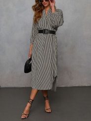 LA Angels Sukienka w kolorze kremowo-czarnym rozmiar: M. Brązowe sukienki damskie LA Angels, m, bez wzorów, bez kołnierzyka, bez ramiączek, maxi. Za 173.99 zł.