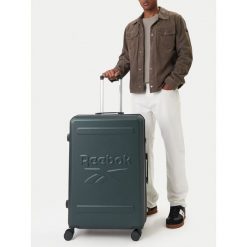 Walizka duża Reebok. Zielone walizki Reebok, bez wzorów, duże. Za 349.99 zł.