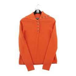 Damski pomarańczowy sweter. Brązowe swetry klasyczne damskie Ralph Lauren, l, z materiału, bez kołnierzyka. Za 89.42 zł.