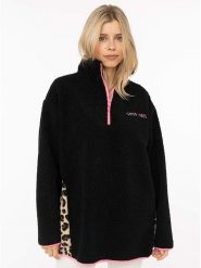 Zwillingsherz Bluza polarowa "Leo" w kolorze czarnym rozmiar: XL. Czarne bluzy bez kaptura damskie Zwillingsherz, xl, z polaru. Za 144.95 zł.