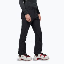 Spodnie softshell męskie Jack Wolfskin Alpspitze Tour. Czarne spodnie materiałowe męskie Jack Wolfskin, bez wzorów, z softshellu. Za 749.99 zł.