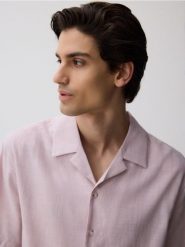 Koszula comfort fit - pastelowy róż. Czerwone koszule męskie Reserved, l, bez wzorów, z bawełny, bez kołnierzyka, bez ramiączek. Za 119.99 zł.