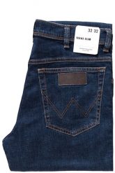 WRANGLER TEXAS SLIM MĘSKIE SPODNIE JEANSOWE CROSS GAME W12S8311U 112126497. Niebieskie spodnie materiałowe męskie Wrangler, bez wzorów, z jeansu, z podwyższonym stanem. Za 199.99 zł.