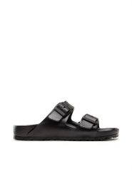 Birkenstock Klapki Arizona EVA 0129423 Czarny. Czarne klapki damskie Birkenstock, bez wzorów, z tworzywa sztucznego, bez obcasa. Za 209.99 zł.