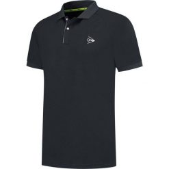 Koszulka tenisowa męska Dunlop Club Polo z kołnierzykiem. Czarne koszulki polo męskie Dunlop, m, bez wzorów, bez ramiączek. Za 139.99 zł.