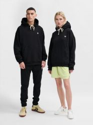 Bluza z kapturem Hummel Loose Bee. Czarne bluzy sportowe damskie HUMMEL, na jesień, xl, z aplikacjami, z bawełny, bez ramiączek, długie, z kapturem. Za 255.25 zł.