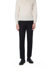 Męskie Spodnie Jeansowe Mustang Style Tramper Chino Navy Melange 1017239 5414. Niebieskie spodnie materiałowe męskie Mustang, bez wzorów, z jeansu. Za 169.99 zł.
