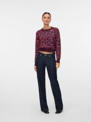 Vero Moda Sweter w kolorze bordowym rozmiar: XS. Czerwone swetry klasyczne damskie Vero Moda, xs, bez kołnierzyka. Za 87.19 zł.