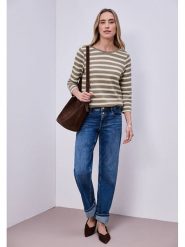 Street One Sweter w kolorze szarobrązowo-białym rozmiar: 40. Białe swetry klasyczne damskie Street One, bez kołnierzyka. Za 124.11 zł.