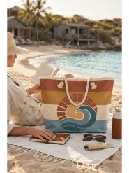 Lucky Bees Torba plażowa ze wzorem - 55 x 36 x 15 cm rozmiar: onesize. Torebki klasyczne damskie Lucky Bees, bez wzorów, z materiału, bez dodatków. Za 80.52 zł.