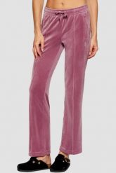 JUICY COUTURE Lawendowe spodnie dresowe damskie z cyrkoniami Tina, Rozmiar S. Fioletowe spodnie dresowe damskie Juicy Couture, s, bez wzorów, z dresówki. W wyprzedaży za 360.99 zł.