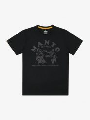MANTO t-shirt BOXEO czarny. Czarne t-shirty damskie Manto, m, bez wzorów, z bawełny, bez kołnierzyka. Za 109.00 zł.