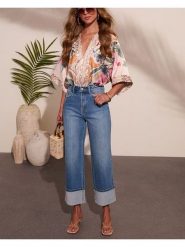 Milan Kiss Bluzka w kolorze beżowym rozmiar: XL. Brązowe bluzki damskie Milan Kiss, xl, bez wzorów, bez kołnierzyka, bez ramiączek. Za 224.95 zł.