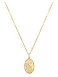 Glanzstücke München Pozłacany naszyjnik z zawieszką - dł. 40 cm rozmiar: onesize. Żółte naszyjniki damskie Glanzstücke München, pozłacane. Za 145.26 zł.