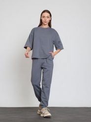 BGN Koszulka w kolorze szarym rozmiar: 36. Szare bluzki damskie BGN, bez wzorów, z bawełny, bez kołnierzyka. Za 65.99 zł.