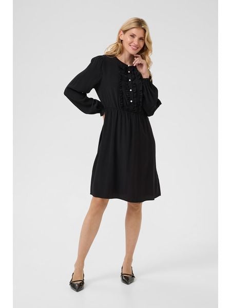 Kaffe Sukienka w kolorze czarnym rozmiar: 42. Czarne sukienki damskie Kaffe, bez wzorów, bez kołnierzyka, bez ramiączek, midi. Za 152.62 zł.
