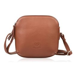 Mała torebka damska skórzana na ramię crossbody modna letnia Paolo Peruzzi AY-25-CG. Szare torebki klasyczne damskie bez wzorów, z materiału, małe, bez dodatków. Za 139.00 zł.