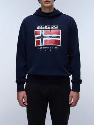 Napapijri Bluza w kolorze granatowym rozmiar: XS. Niebieskie bluzy z kapturem męskie Napapijri, xs. Za 131.43 zł.