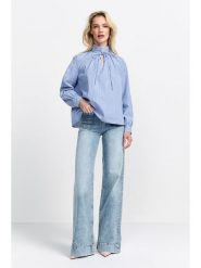 Rich & Royal Bluzka w kolorze błękitnym rozmiar: 36. Niebieskie bluzki damskie Rich & Royal, bez wzorów, bez kołnierzyka, bez ramiączek. Za 231.95 zł.