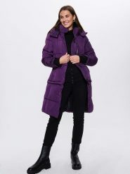 CANADA weather gear Płaszcz zimowy w kolorze fioletowym rozmiar: XL. Różowe płaszcze damskie CANADA weather gear, na zimę, xl, bez wzorów, z puchu. Za 431.47 zł.
