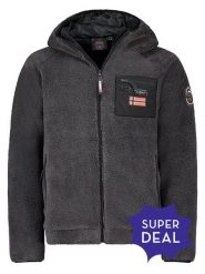 Geographical Norway Kurtka polarowa w kolorze antracytowym rozmiar: 3XL. Czarne kurtki męskie Geographical Norway, xl, bez wzorów, z polaru, bez kaptura. Za 114.17 zł.