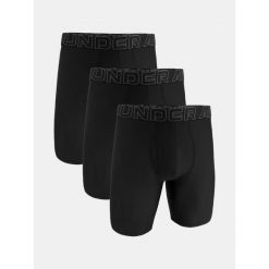 Bokserki męskie Under Armour M Perf Tech Mesh 9in Mix Mix, 3-pak. Czarne bokserki męskie Under Armour, bez wzorów, z meshu. Za 245.99 zł.
