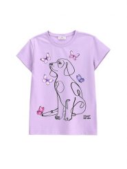 Coccodrillo T-Shirt WC5143218VGD Fioletowy Regular Fit. Fioletowe koszulki dziewczęce COCCODRILLO, bez wzorów, z bawełny, bez ramiączek. Za 39.99 zł.
